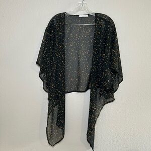 Final‎ Touch Black Kimono with Gold Speckles